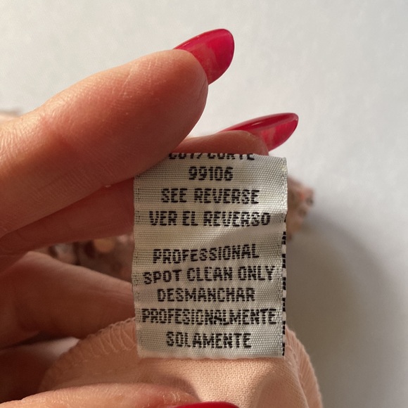 🚨PRICE DROP🚨 Jodi Kristopher Blush Sequined Cocktail Dress Size 1 EUC - Picture 7 of 7